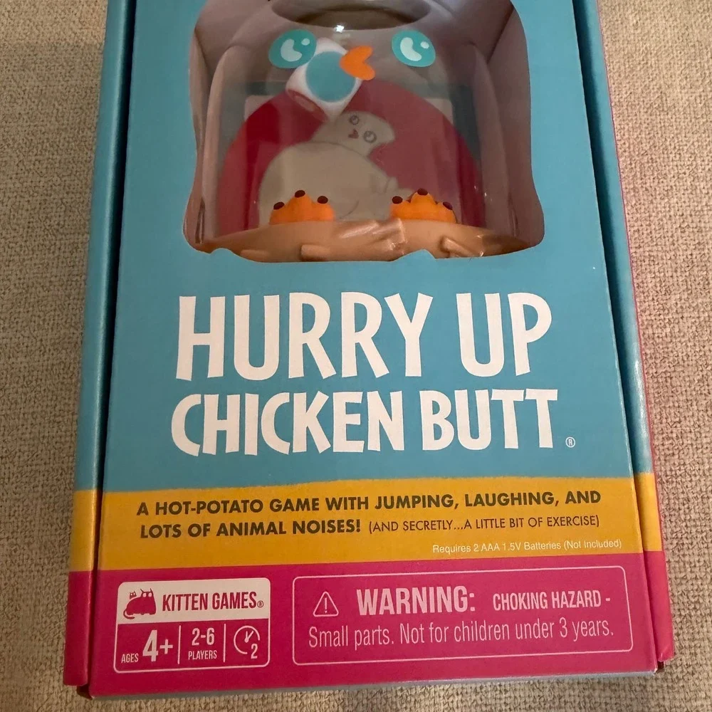 Kitten Games Hurry Up Chicken Butt Active Hot Potato Board Game for Kids Ages 4+